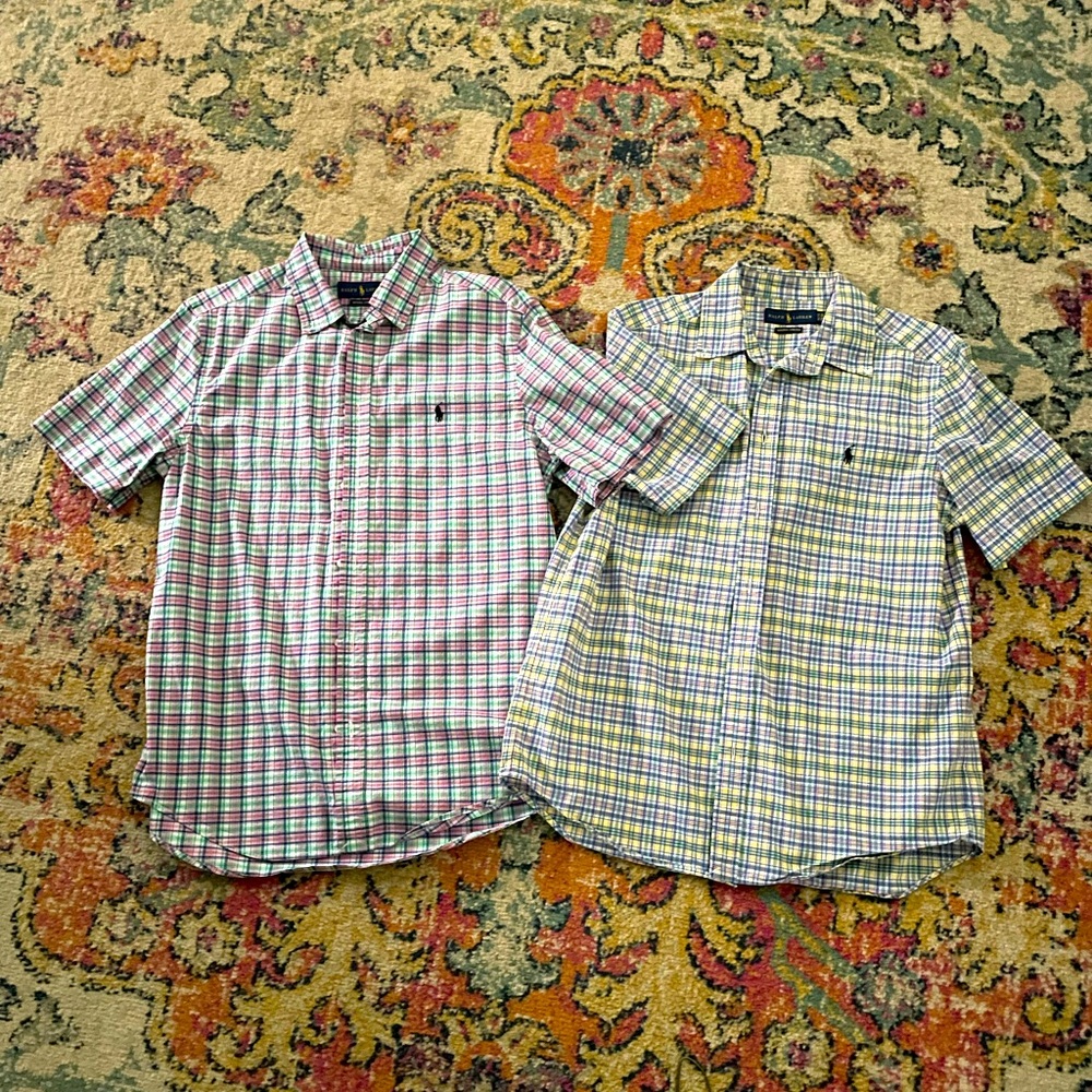 2 Short Sleeve/button up Polo shirts